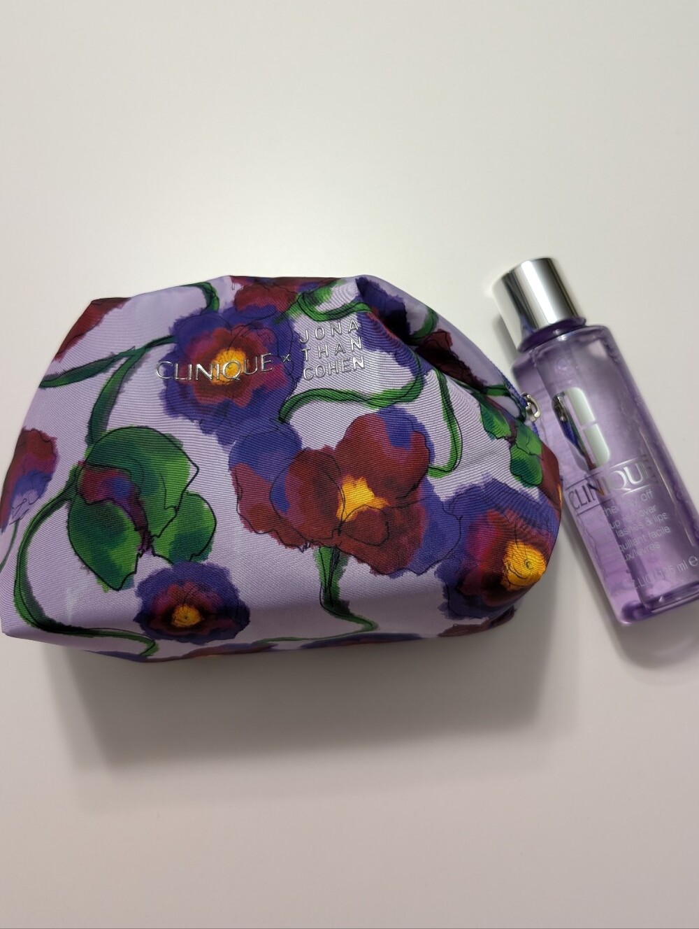 Clinique Floral Cosmetic Bag & Take the Day Off Makeup Remover